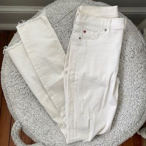 Hudson Nico Skinny White Jeans 27